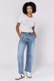 Lasso High Rise Cropped Jeans - Greige Goods