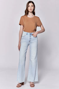Fiona Wide Leg Jean - Greige Goods