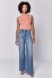Fiona Wide Leg Jean - Greige Goods