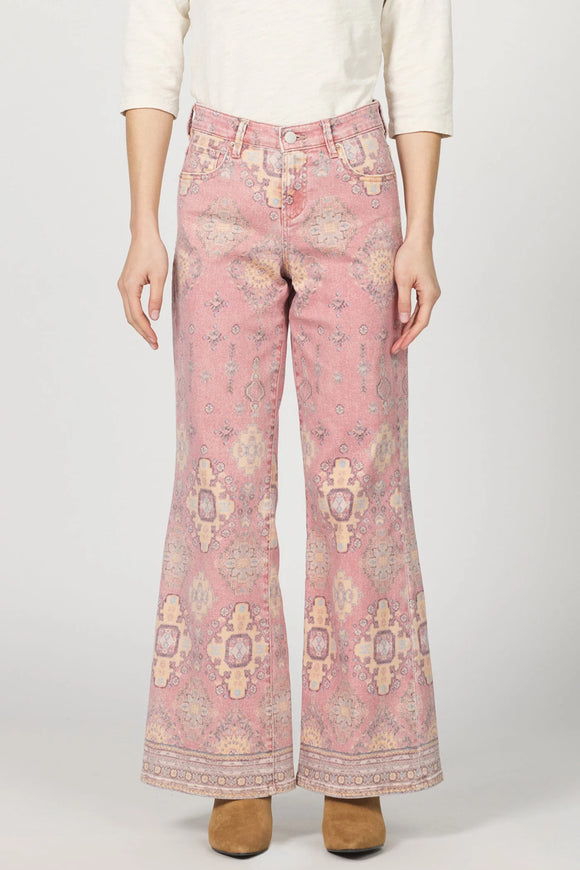 Micha Wide Leg Jean - Greige Goods
