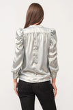 Rowan Metallic Blouse - Greige Goods