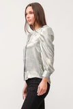 Rowan Metallic Blouse - Greige Goods