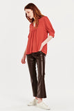 Raven Puff Cuff Tunic Top - Greige Goods
