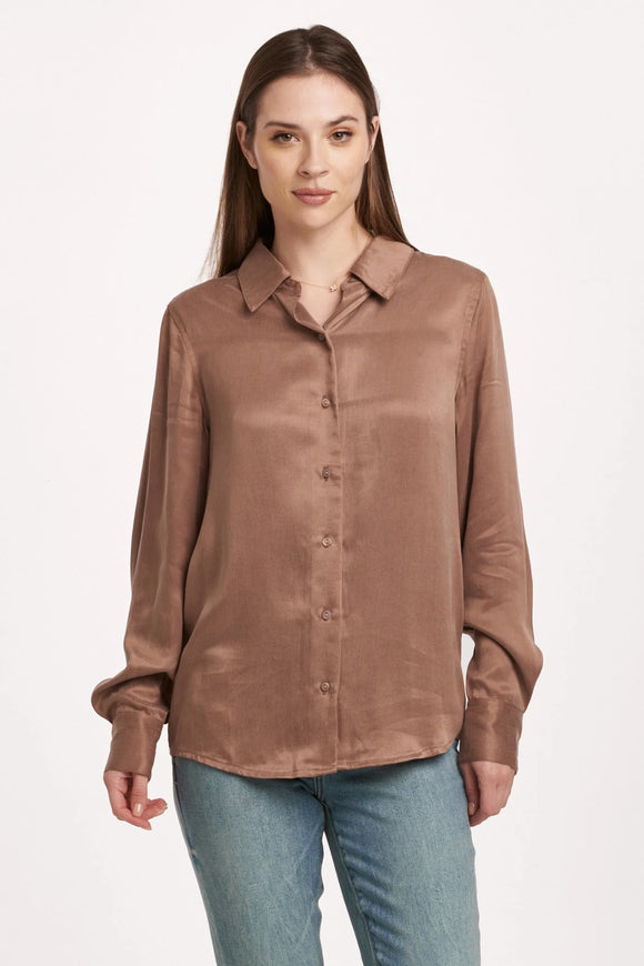 Birdie Button Down LS - Greige Goods