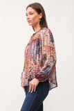 Alessia V-Neck LS Blouse - Greige Goods