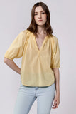Costa V Neck Blouse - Greige Goods