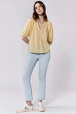 Costa V Neck Blouse - Greige Goods