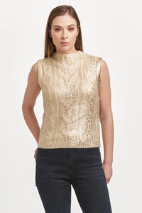 Tatiana Sleeveless Sweater - Greige Goods