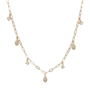 Dainty Jewel Necklace - Marquee Choker - Greige Goods