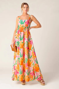 Bon Voyage Pink/Orange Maxi - Greige Goods