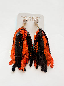 Sequin Tassel Earrings - Greige Goods