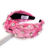 Washed Denim Jeweled Headband - Greige Goods