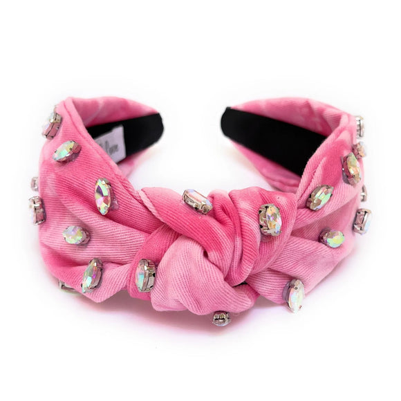 Washed Denim Jeweled Headband - Greige Goods