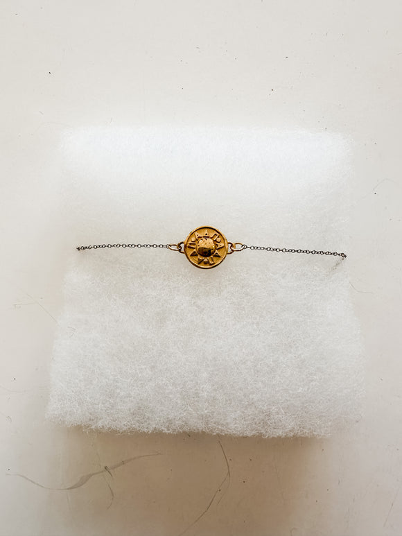 Gold Disk Sorority Bracelets