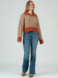 Collar Banded Sweater - Greige Goods