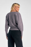 Crew Neck Dolman Sleeve Sweater - Greige Goods