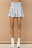 Smocked Waist Metallic Shorts - Greige Goods