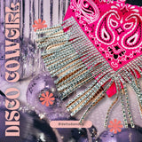 Rhinestone Fringe Bandana - Greige Goods