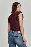 North Ruffle Trimmed Top - Greige Goods