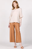Catrina Short Sleeve Sweater - Greige Goods