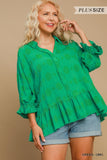 Curvy Girl Circle Print Top - Greige Goods