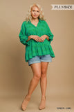 Curvy Girl Circle Print Top - Greige Goods