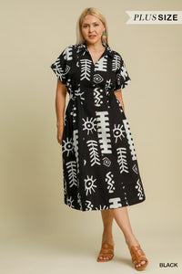 Curvy Girl Collared Midi - Greige Goods