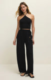 Lydia Cropped Halter Top - Greige Goods