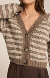 Este Metallic Stripe Cardigan - Greige Goods