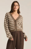 Este Metallic Stripe Cardigan - Greige Goods