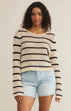 Kit Stripe Crochet Sweater - Greige Goods