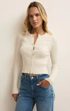 Patrice Rib Cardigan - Greige Goods