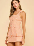 Round Neckline Sleeveless Romper
