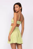 Floral Twisted Cutout Mini Dress - Greige Goods