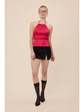 Suede One Side Slit Mini Skort - Greige Goods