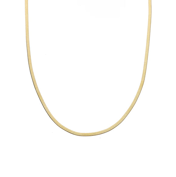 Dainty Herringbone Necklace - Greige Goods