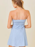 Strapless Flare Mini Dress - Greige Goods