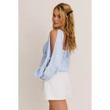 Long Sleeve Square Neck Top - Greige Goods