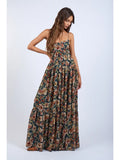 Floral Open Back Maxi Dress - Greige Goods