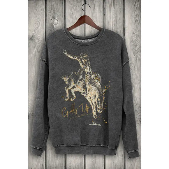Giddy Up Foil Mineral Sweatshirt