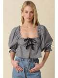 The Gingham Bow Top