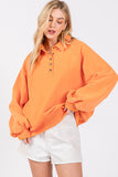 Snap Collared Sweatshirt - Greige Goods