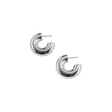 Silver Bubble Hoops - Greige Goods