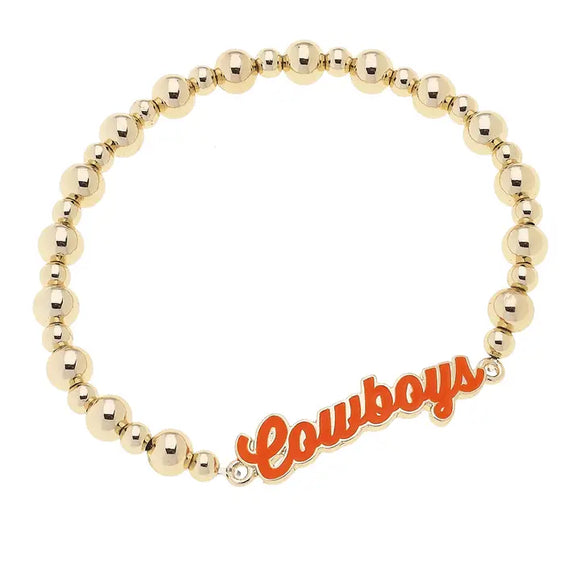 OSU Enamel Stretch Bracelet - Greige Goods