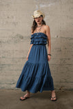 Tiered Denim Skirt - Greige Goods