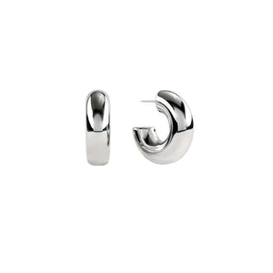 Silver Bubble Hoops - Greige Goods