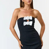 Bow Bodycon Dress - Greige Goods