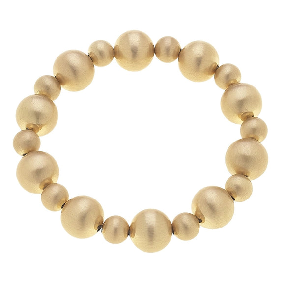 Ember Ball Bead Stretch Bracelet - Greige Goods