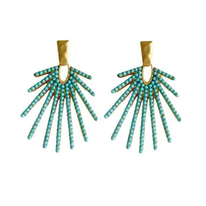Turquoise Sunburst Earrings - Greige Goods
