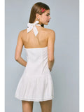 Eylet Halter Fit & Flare Mini - Greige Goods